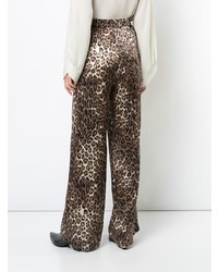 Pantalon large imprimé léopard marron Nili Lotan