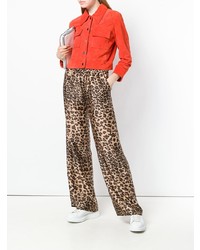 Pantalon large imprimé léopard marron P.A.R.O.S.H.