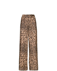 Pantalon large imprimé léopard marron P.A.R.O.S.H.