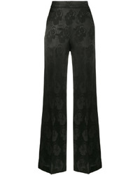 Pantalon large imprimé noir Etro