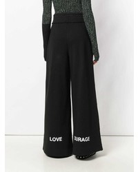 Pantalon large imprimé noir Mia-Iam