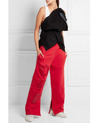 Pantalon large imprimé rouge Off-White