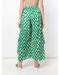 Pantalon large imprimé vert Tsumori Chisato
