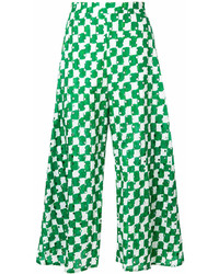 Pantalon large imprimé vert Tsumori Chisato