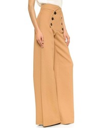 Pantalon large marron clair Derek Lam