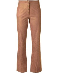 Pantalon large marron clair Christian Dior