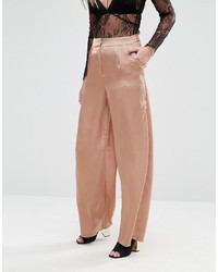 Pantalon large marron clair Glamorous