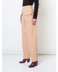Pantalon large marron clair Chloé