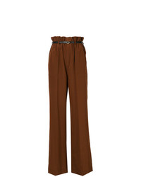 Pantalon large marron Chloé