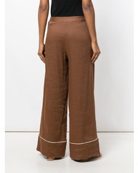 Pantalon large marron Altea