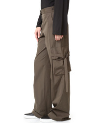 Pantalon large marron Helmut Lang