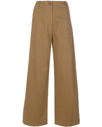 Pantalon large marron Semi-Couture