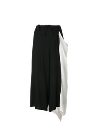 Pantalon large noir et blanc Yohji Yamamoto