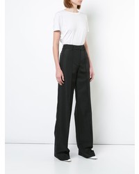 Pantalon large noir Adam Lippes