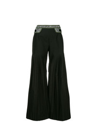 Pantalon large noir Huishan Zhang