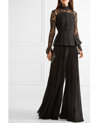 Pantalon large noir Elie Saab