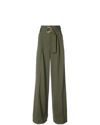 Pantalon large olive Dvf Diane Von Furstenberg