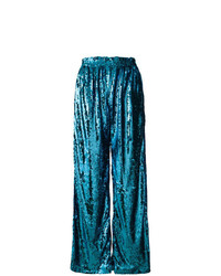 Pantalon large pailleté bleu marine Faith Connexion