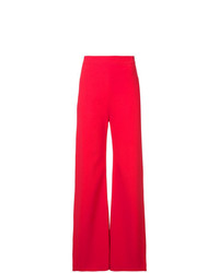 Pantalon large rouge Brandon Maxwell