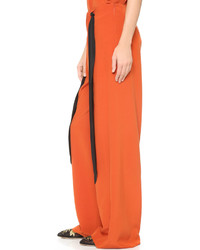 Pantalon large rouge Cédric Charlier