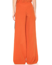 Pantalon large rouge Cédric Charlier