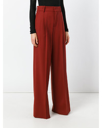 Pantalon large rouge Marni