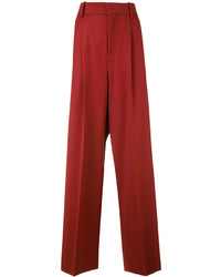 Pantalon large rouge Marni