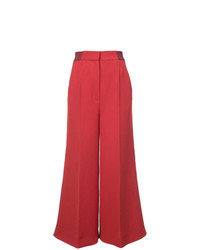Pantalon large rouge Roksanda