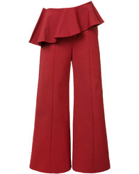 Pantalon large rouge Rosie Assoulin