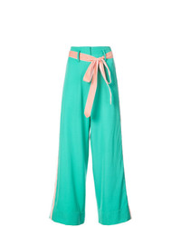Pantalon large turquoise Racil