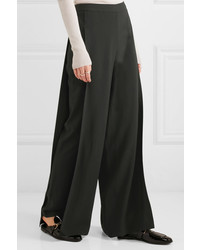 Pantalon large vert foncé Chalayan