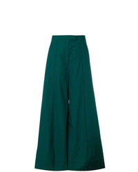 Pantalon large vert foncé Lemaire