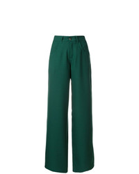 Pantalon large vert foncé Societe Anonyme
