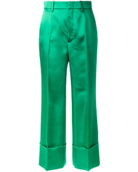 Pantalon large vert Gucci