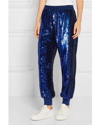 Pantalon pailleté bleu marine Ashish