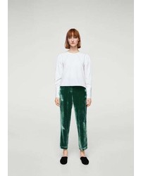 Pantalon plissé vert foncé
