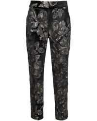 Pantalon slim à fleurs noir A.L.C.