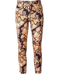 Pantalon slim à fleurs noir Vivienne Westwood