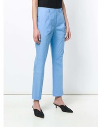 Pantalon slim bleu clair Moschino Vintage