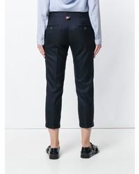 Pantalon slim bleu marine Thom Browne