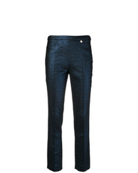 Pantalon slim bleu marine Versace Collection