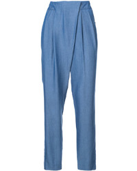 Pantalon slim bleu Zac Posen