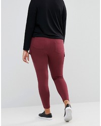 Pantalon slim bordeaux Asos