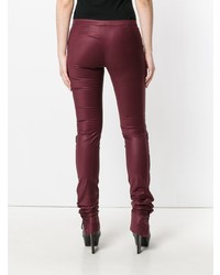 Pantalon slim bordeaux Romeo Gigli Vintage