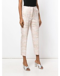 Pantalon slim brodé rose Blugirl