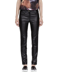Pantalon slim en cuir noir Givenchy