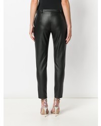 Pantalon slim en cuir noir Styland