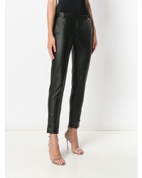 Pantalon slim en cuir noir Styland