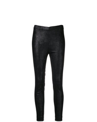 Pantalon slim en cuir noir Gentry Portofino