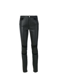 Pantalon slim en cuir noir Hilfiger Collection